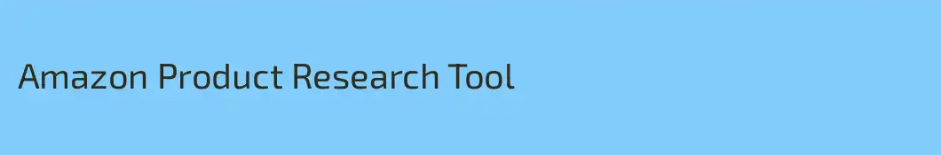 Amazon Product Research Tool